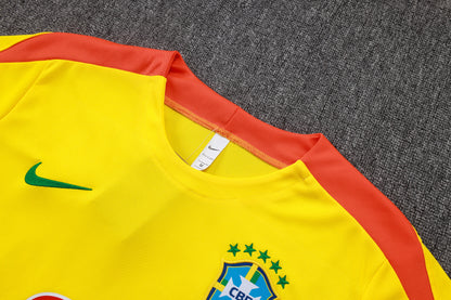 Kit De Treino Camisa Brasil 26/27 Amarela Masculina
