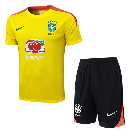 Kit De Treino Camisa Brasil 26/27 Amarela Masculina