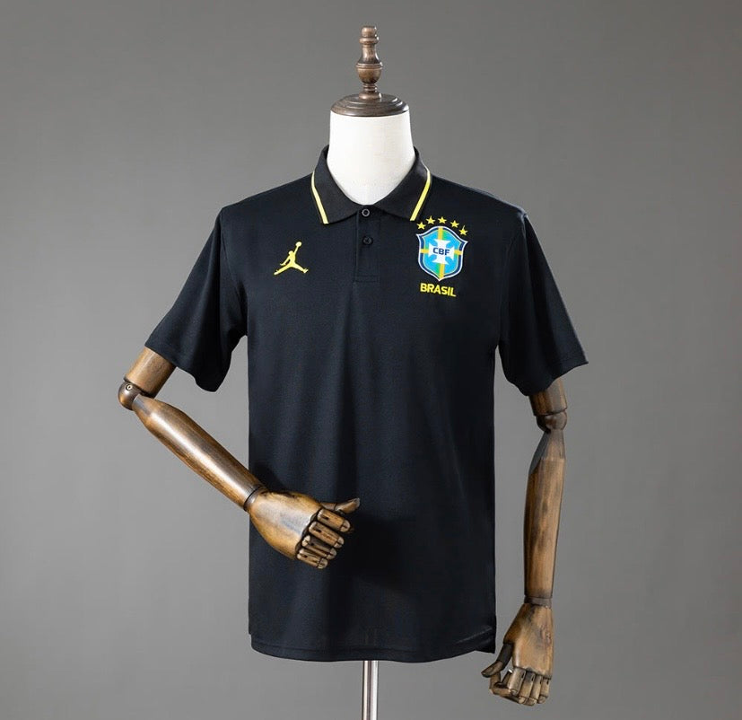 Camisa Brasil Polo Preta 2026 Masculina