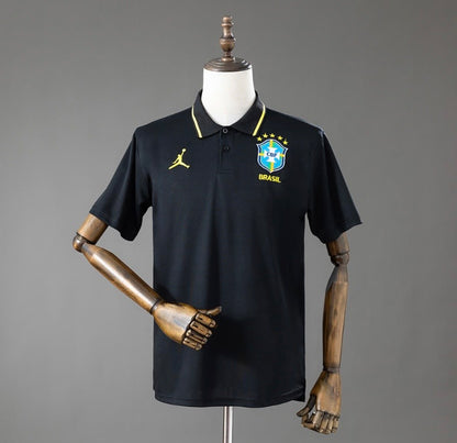 Camisa Brasil Polo Preta 2026 Masculina