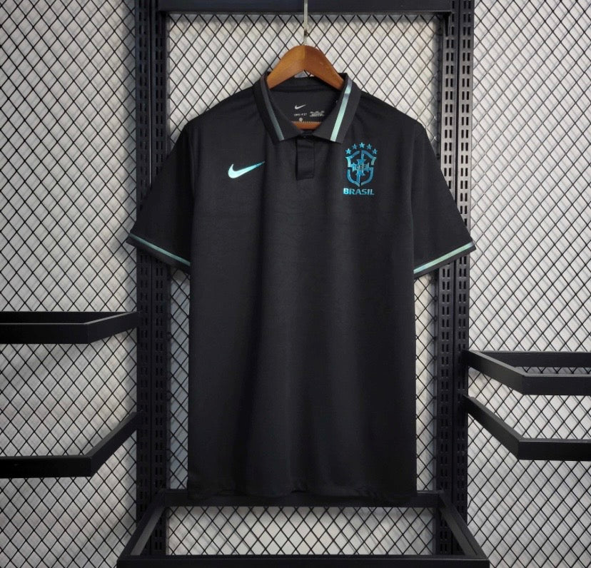 Camisa Brasil Polo Preta Masculina