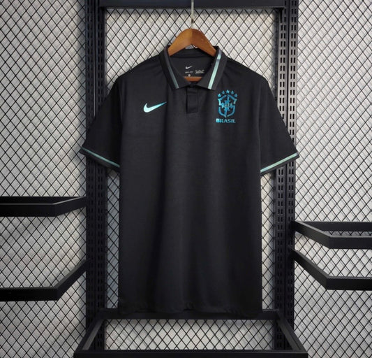 Camisa Brasil Polo Preta Masculina