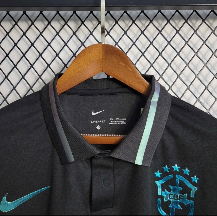 Camisa Brasil Polo Preta Masculina