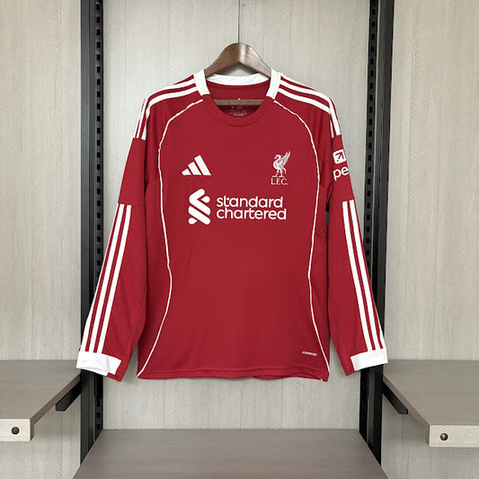 Camisa Manga Longa Liverpool I 25/26 Masculina