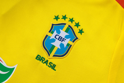 Kit De Treino Camisa Brasil 26/27 Amarela Masculina